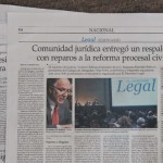 Comunidad juridica entregó un respaldo con reparos a la reforma procesal civil